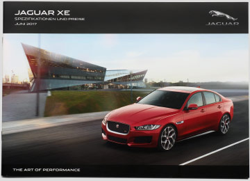 Brochure Jaguar XE Spezifikationen und Preise