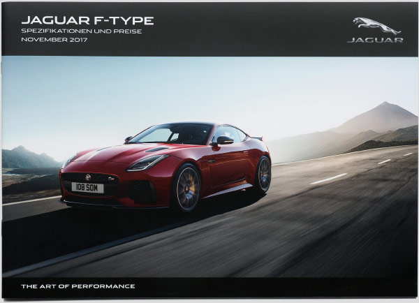 Broschyr Jaguar F-Type Spezifikationen und Preise