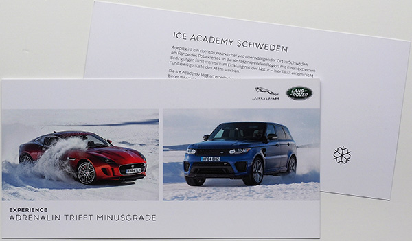 Broschyr Jaguar Land Rover ice academy