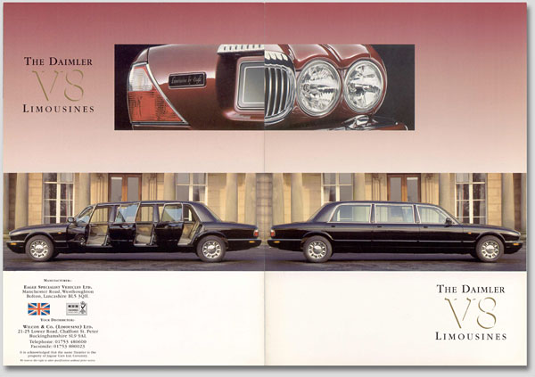 Brochure The Daimler V8 Limousines - Wilcox limousines