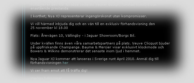  'Exklusiv förhandsvisning' av nya Jaguar XJ