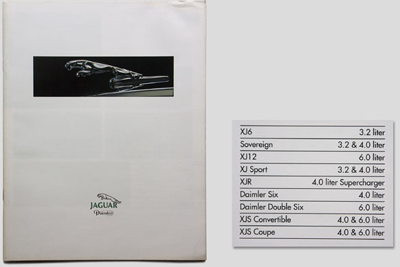 Broschyr Jaguar och Daimler