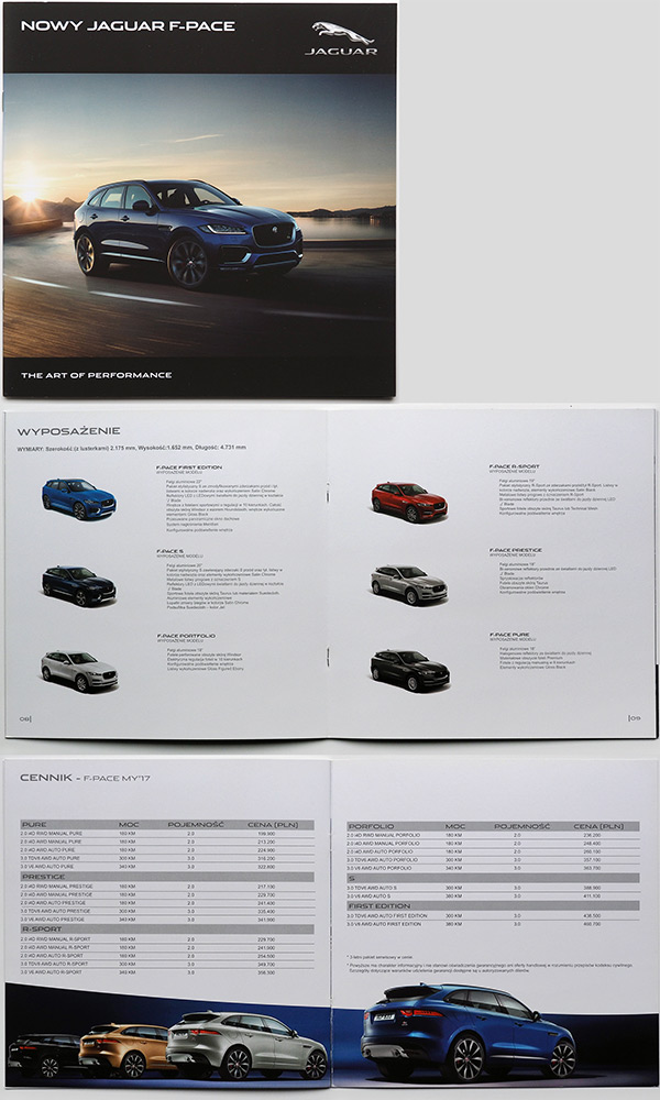 Broschyr Jaguar F-Pace