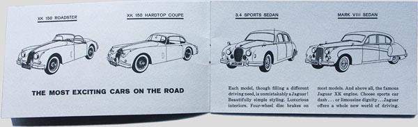 Jaguar XK150, Mk I and Mk VIII brochure