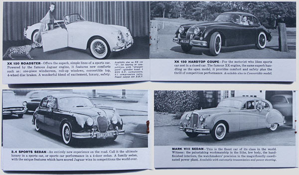 Jaguar XK150, Mk I and Mk VIII brochure