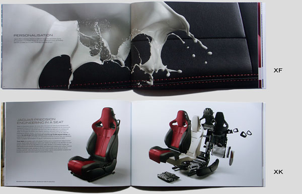 Jaguar XF and XK brochures.