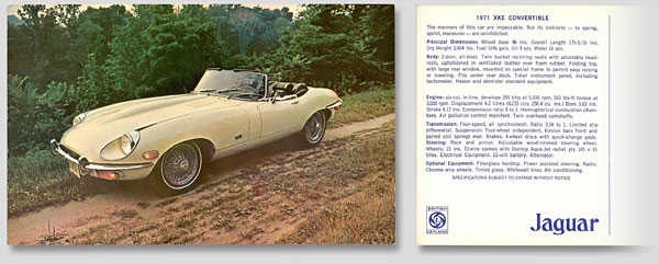 Jaguar E-type postcard