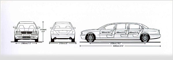 Brochure Jaguar XJ/Daimler - Wilcox limousines
