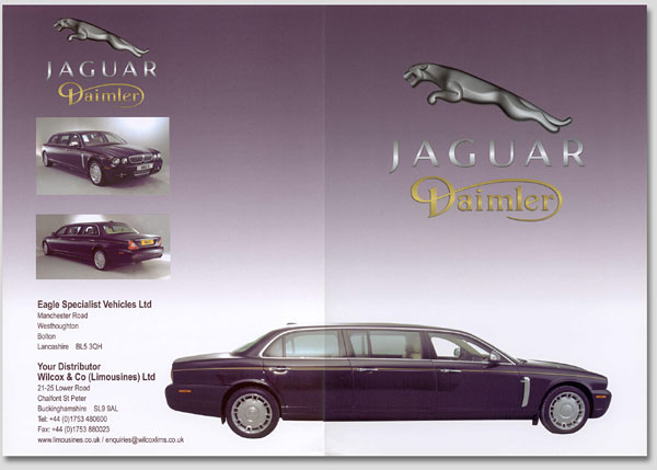 Brochure Jaguar XJ/Daimler - Wilcox limousines